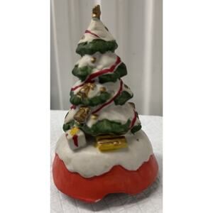 Vintage San Francisco Music Box Co Revolving Ceramic Christmas Tree Grand Sales